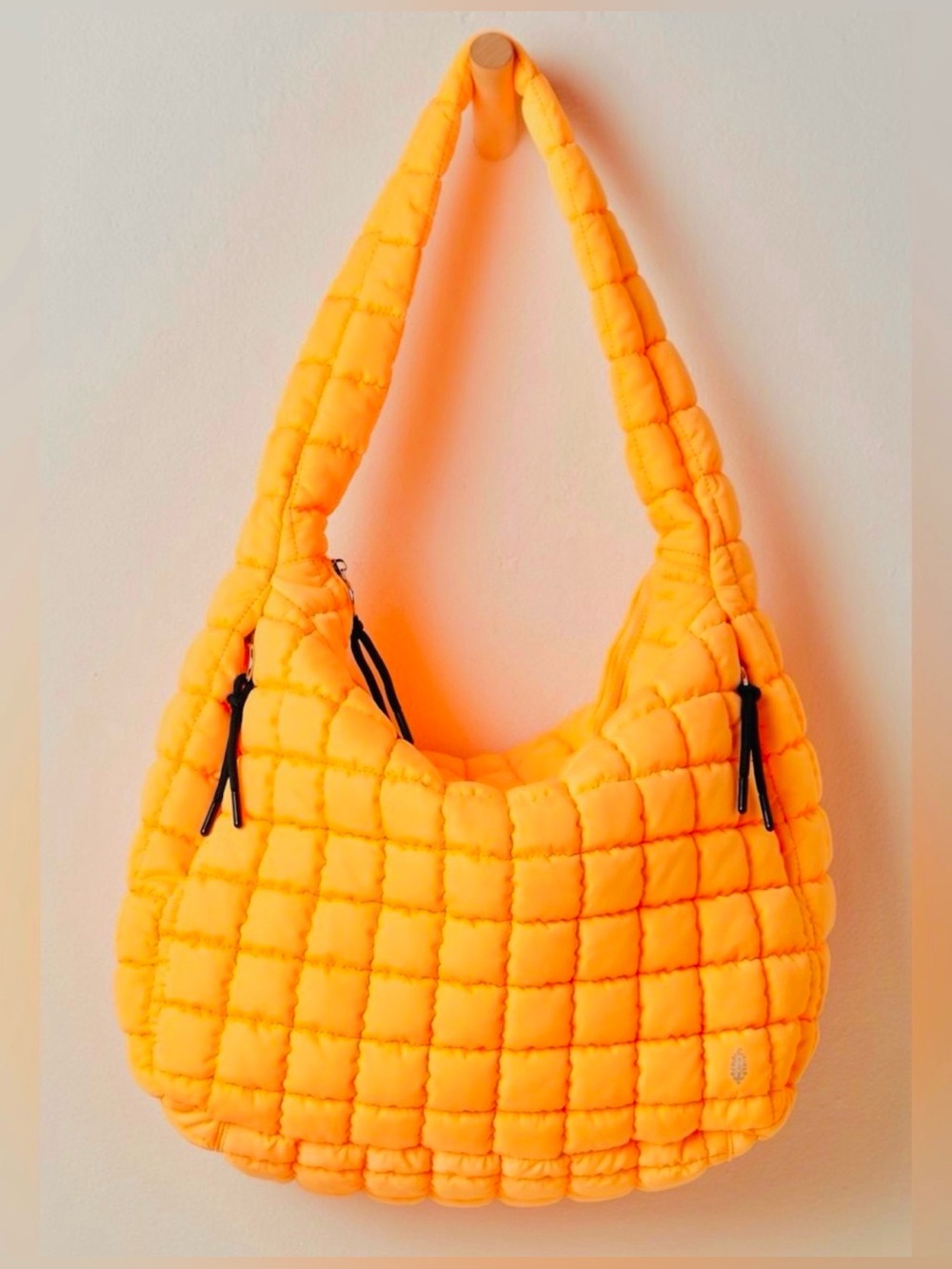 NWT - Free People Quilted Carry All - Neon Clementine 🧡 SOLD OUT COLOR